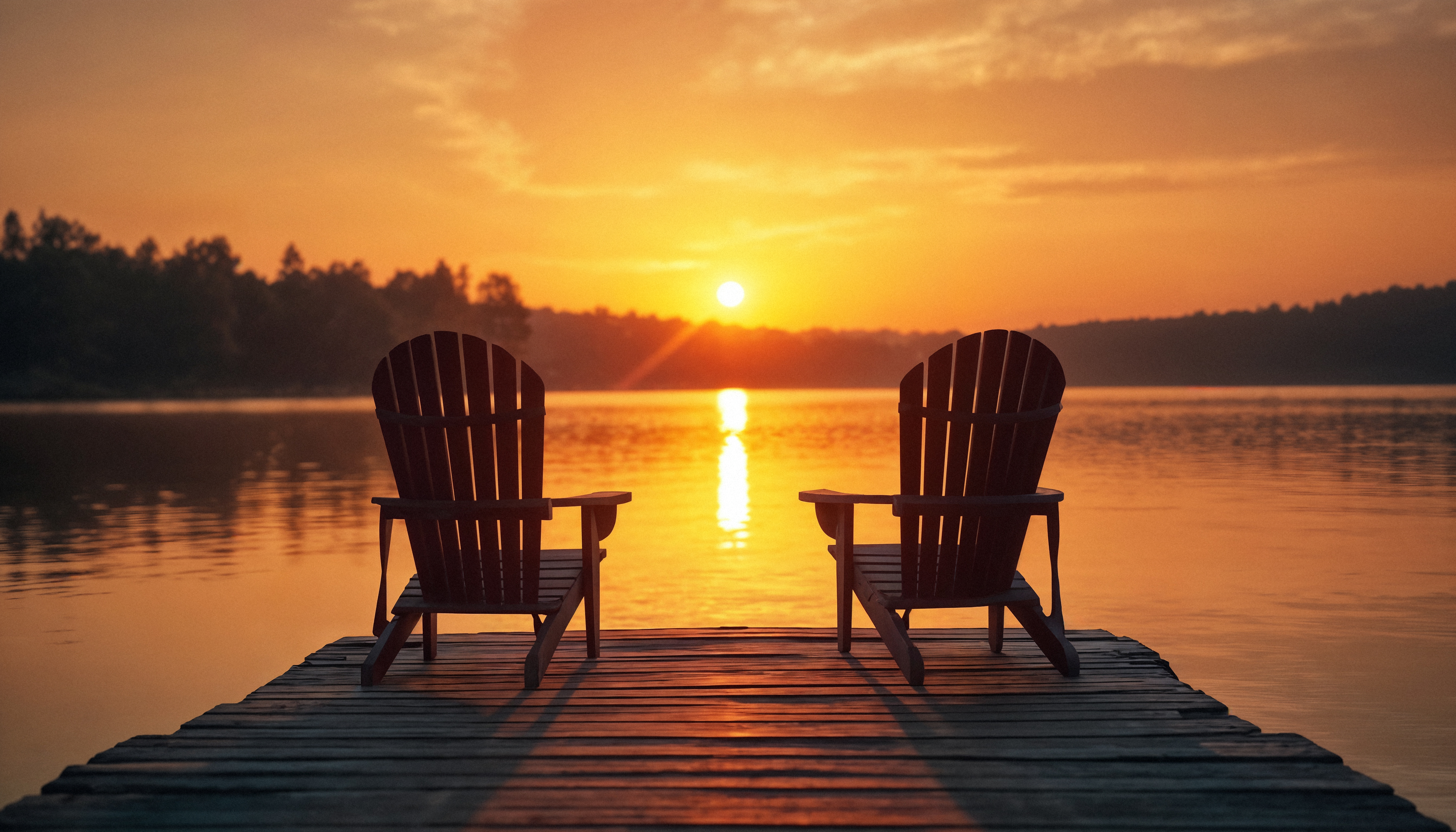 Beautiful sunset scene